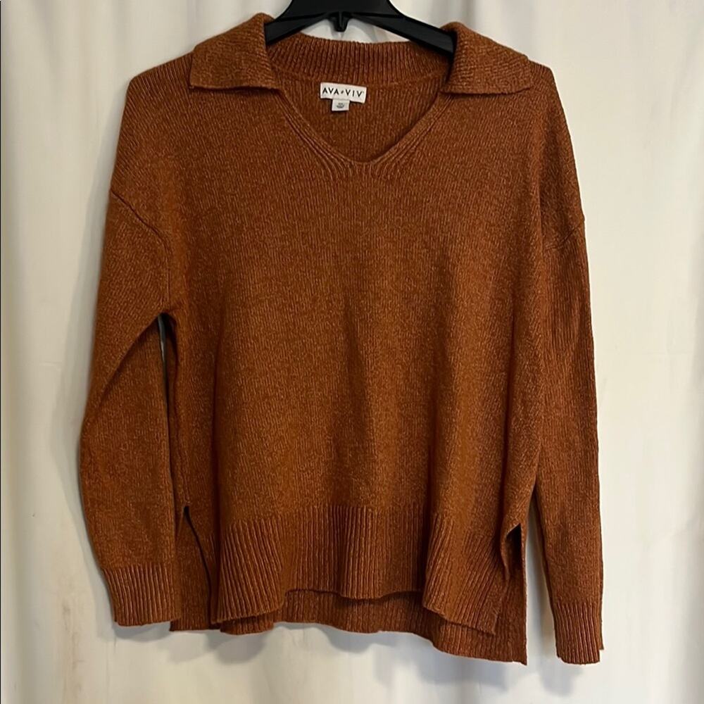 Ava & Viv Burnt Orange Sweater, Size XXL